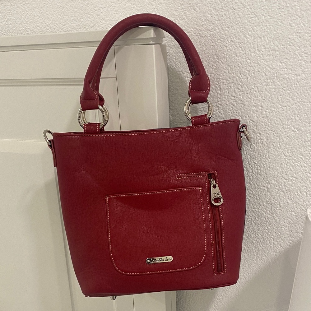Montana West Red and Blue Flag Tote - Picture 3 of 3